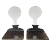 Pair of Painted Wood Paddle Form Bookends