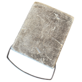 Weathered Stone Block Serving Board with Iron Handle
