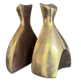 Pair of Faceted Brass Bookends