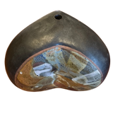 Heart Shaped Studio Vessel with Glazed Inlay