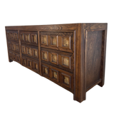 Brutalist Oak and Cork Dresser, 1970s