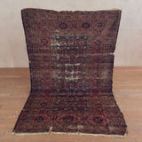 Antique Faded Rust Brown Afghan Rug