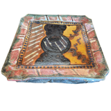 Colorful Glazed Ceramic Abstract Tray