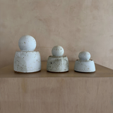 MH STUDIO - Alabaster White Stash Jars: Small