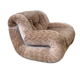 Pair of Camel Chenille 'Velasquez' Chairs by Mimo Padova, 1970s