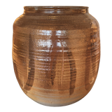 Brown Glazed Studio Ceramic Vessel