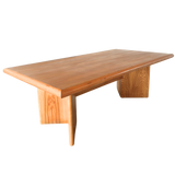 French Oak Dual Pedestal Dining Table