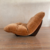 Burnt Orange Velvet Marsala Sofa by Michel Ducaroy for Ligne Roset, 1970's