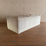 Tonal Striped Velvet Sofa by Milo Baughman