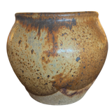 Speckled Ochre Studio Pottery Vase