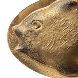 Carved Brass Fish Trinket Dish