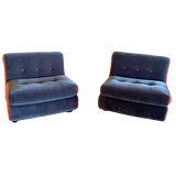 Pair of B&B Italia Two Tone Amanta Lounges