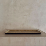 Vintage Woven-Pattern Decorative Tray