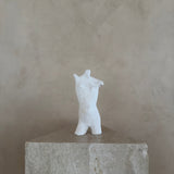 White Plaster Lady Figure Sculpture