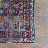 Antique Pomegranate & Indigo Turkish Rug