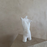 White Plaster Lady Figure Sculpture