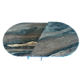 Pair of Split Form Marble End Tables