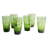 Set of 6 Moroccan Beldi Glasses - Green