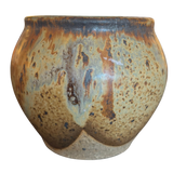 Speckled Ochre Studio Pottery Vase