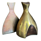 Pair of Faceted Brass Bookends