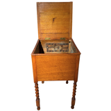 Turned Leg Lift Top Cabinet
