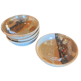 Set of Four Speckled Brown Studio Bowls