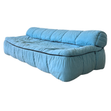 Light Blue ‘Strips’ Sofa by Cini Boeri for Arflex, 1970s