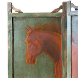 Hand-Painted Equestrian Screen