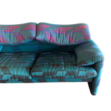 Patterned Maralunga Loveseat by Vico Magistretti