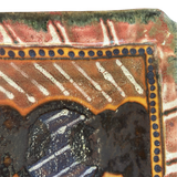 Colorful Glazed Ceramic Abstract Tray