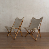 Pair of Tripolina Canvas Chairs by Joseph B. Fenby, 1960s