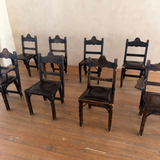 Set of 8 Monumental Spanish Colonial Dining Chairs