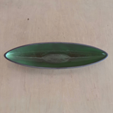 Sculptural Emerald Green Oval Ceramic Dish