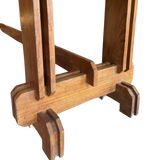 Antique Oak Trestle Dining Table