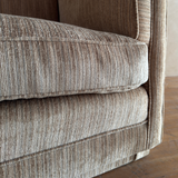 Tonal Striped Velvet Sofa by Milo Baughman