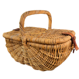 Picnic Basket with Leather Accents