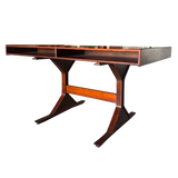Rosewood Desk with Storage by Gianfranco Frattini for Bernini, 1950s