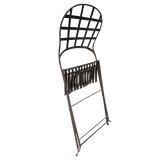Sculptural Iron Folding Chair