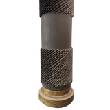 Pair of Textured Ebony Wood Column Lamps