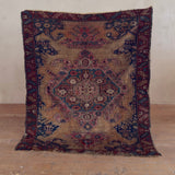Antique Burgundy & Indigo Medallion Rug