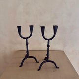 Pair of Iron Candle Holders