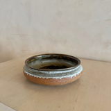 Axella Textured Earthtone Pottery Serving Bowl