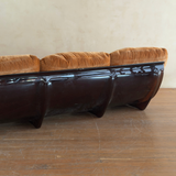 Burnt Orange Velvet Marsala Sofa by Michel Ducaroy for Ligne Roset, 1970's