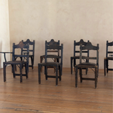 Set of 8 Monumental Spanish Colonial Dining Chairs