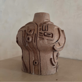 Abstract Relief Terracotta Vase