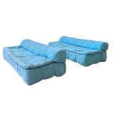 Light Blue ‘Strips’ Sofa by Cini Boeri for Arflex, 1970s