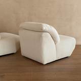 Pair of Postmodern Textured Cream Rope Knit Lounge Chairs