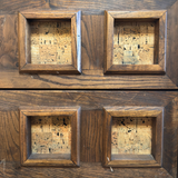Pair of Brutalist Oak and Cork Nightstands, 1970s