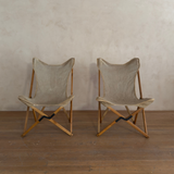 Pair of Tripolina Canvas Chairs by Joseph B. Fenby, 1960s
