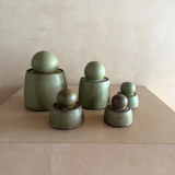 MH STUDIO - Speckled Olive Stash Jars: Small